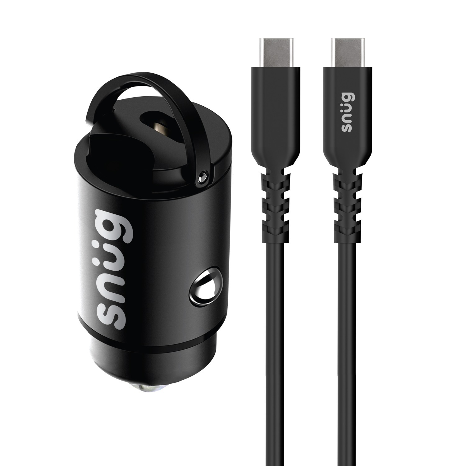 Snug Mini PD Port Car Charger With Type-C Cable 30W